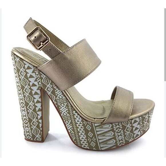 Maker's Gold Geometric Kelly Platform - Picture 1 of 5